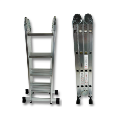 Endokon 4,56 Metre - 16  Basamaklı Katlanır Akrobat Merdiven - Büyük Menteşe - Kalın Profil