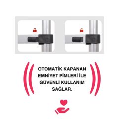 Endokon 13 basamak - 380 cm. KANCALI Teleskopik Alüminyum Merdiven - I Tipi Uzayan Merdiven