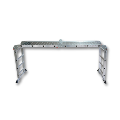 Endokon PLATFORMLU 4,56 Metre - 16  Basamaklı Katlanır Akrobat Merdiven - Büyük Menteşe - Kalın Profil