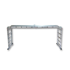 Endokon PLATFORMLU 5,64 Metre - 20 Basamaklı Katlanır Akrobat Merdiven - Büyük Menteşe - Kalın Profil