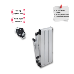 Endokon 60-60-50 cm Katlanır Alüminyum İş Platformu