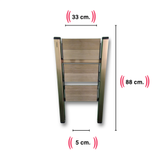 Endokon Katlanır Şık Merdiven Bronz 3 Basamaklı - Alüminyum - Ev - Ofis Merdiveni