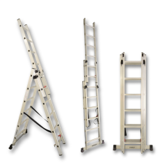 3x6 Basamak A Tipi Sürgülü Alüminyum Merdiven