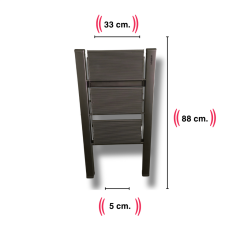 Endokon Katlanır Şık Merdiven Antrasit 3 Basamaklı - Alüminyum - Ev - Ofis Merdiveni