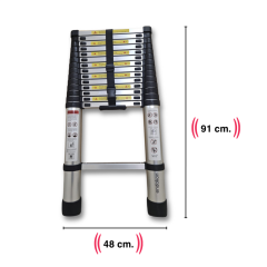 Endokon 440 cm. - 15  Basamaklı Teleskopik Merdiven - I Tipi Uzayan Merdiven