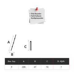 Çelik 9 Basamaklı - 260 cm. Teleskopik Merdiven - I Tipi Uzayan Merdiven