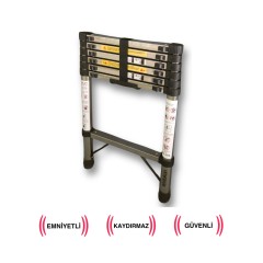 Çelik Endokon 7 Basamaklı - 200 cm. Teleskopik Merdiven - I Tipi Uzayan Merdiven