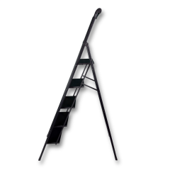 Endokon Tutma Kollu Şık Alüminyum Merdiven – 5 Basamaklı - Siyah