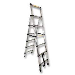 Endokon 200 + 164 cm. - 7+6 Basamaklı Teleskopik Merdiven - A Tipi Uzayan Merdiven