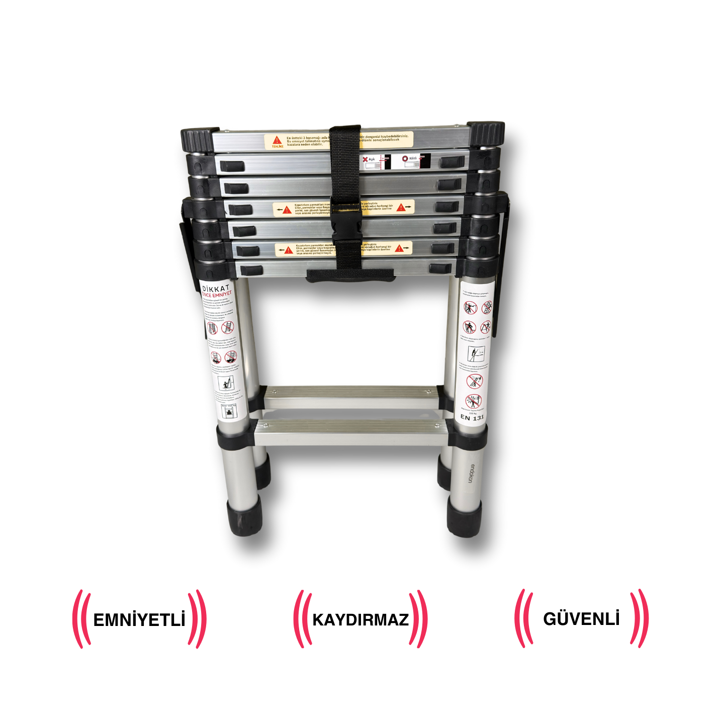 Endokon 230 + 190cm. - 8+7 Basamaklı Teleskopik Merdiven - A Tipi Uzayan Merdiven