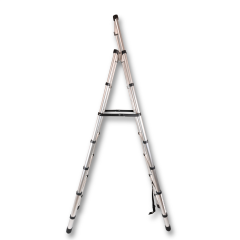 Endokon 230 + 190cm. - 8+7 Basamaklı Teleskopik Merdiven - A Tipi Uzayan Merdiven