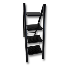Endokon Katlanır Çelik Şık Merdiven Siyah 4 Basamaklı, Portatif Ev - Ofis Merdiveni