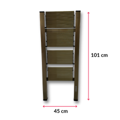 Endokon Katlanır Şık Merdiven Bronz 4 Basamaklı - Alüminyum - Ev - Ofis Merdiveni