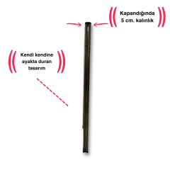 Endokon Katlanır Şık Merdiven Bronz 4 Basamaklı - Alüminyum - Ev - Ofis Merdiveni