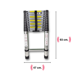 Endokon 500 cm. - 13 Basamaklı Teleskopik Alüminyum Merdiven - I Tipi Uzayan Merdiven
