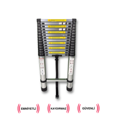 Endokon 580 cm. - 15 Basamaklı Teleskopik Alüminyum Merdiven - I Tipi Uzayan Merdiven